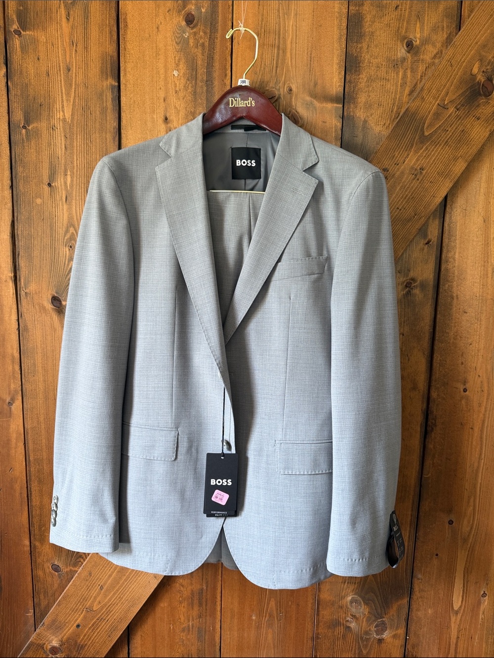 BOSS Light Gray Men's Suit NWT